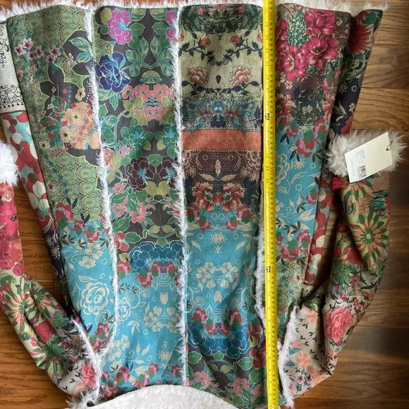 NWT Johnny Was Biya Printed Suede Floral Coat-Size Small - Picture 7 of 10